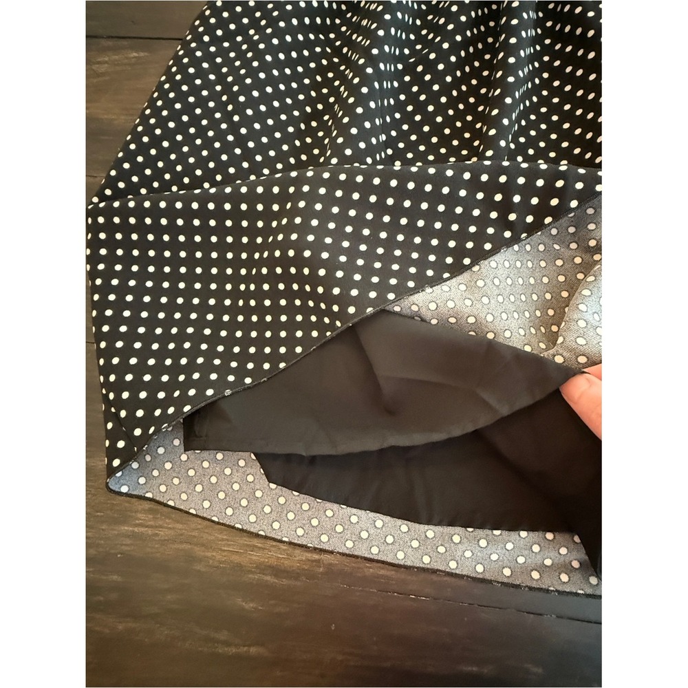 Anne Klein Black Dress with White Polka Dots Size 14W - Picture 6 of 16